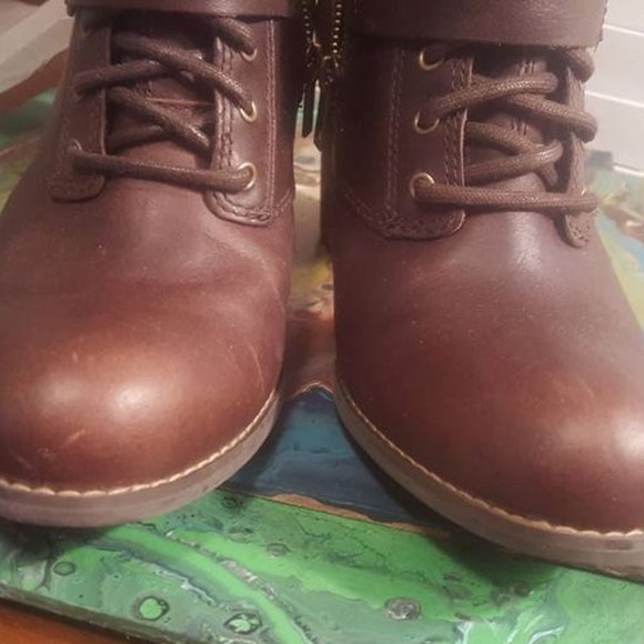 Killer Timberland leather lace-up boots worn once - size 9.5 brown - Picture 7 of 7